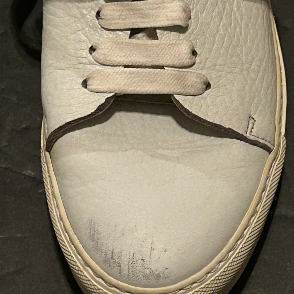 Acne Studio white leather Sneakers size 6M - Picture 6 of 11